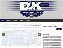 Tablet Screenshot of dkconstructioninc.com